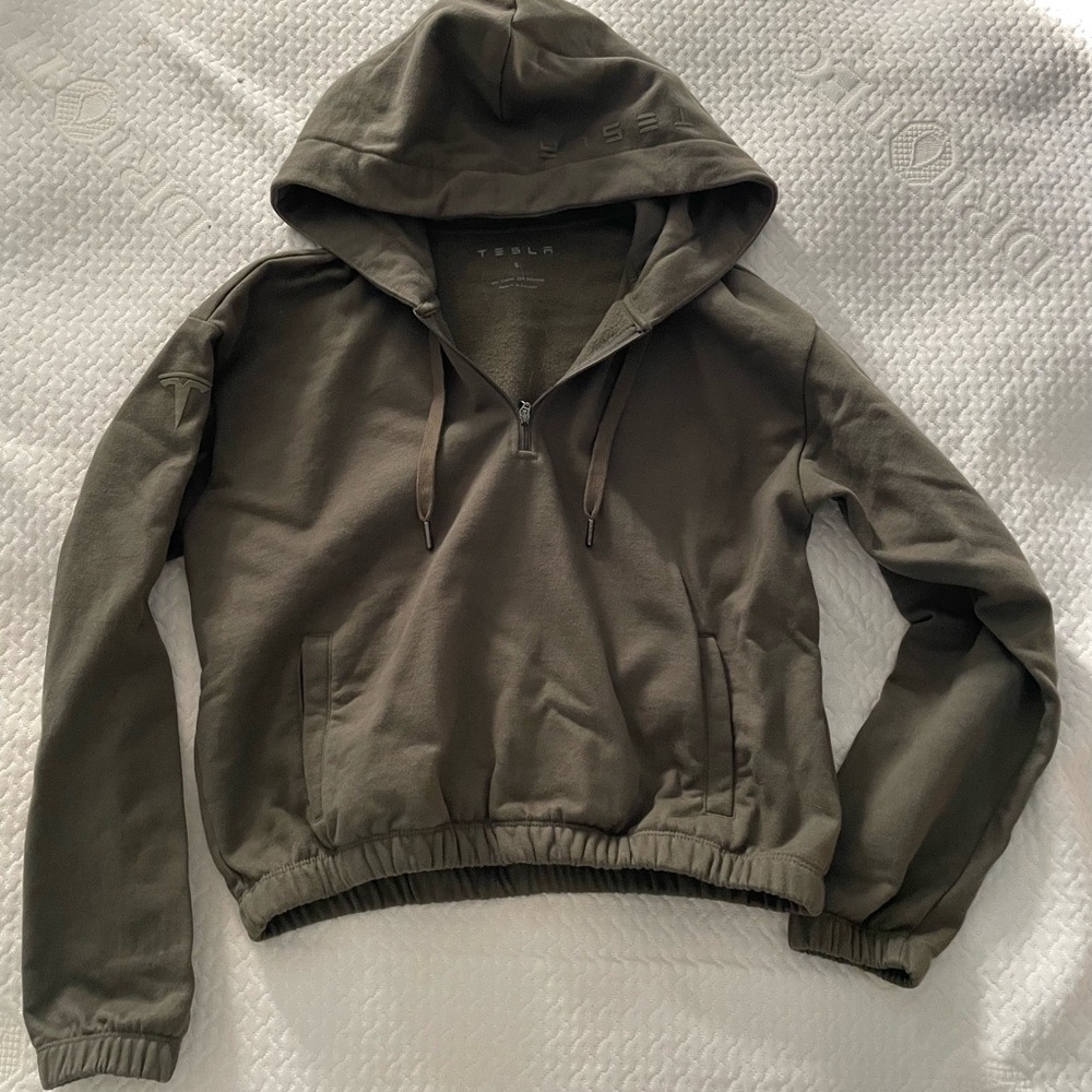 Tesla Forest Green Pullover Hoodie